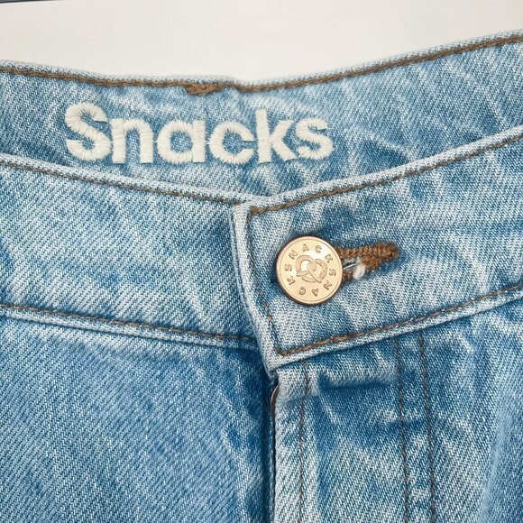 NEW MOTHER SNACKS! Pleated Fun Dip Puddle Jeans Just a Little Nibble Straight - Picture 11 of 15